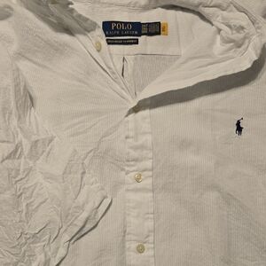 Polo by Ralph Lauren White Button-Down Shirt with Navy Pony